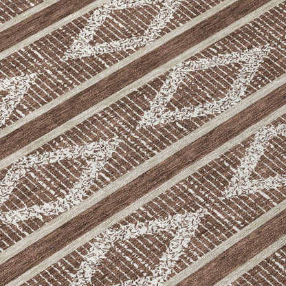 Lume Brown Washable Indoor-Outdoor Rug-Outdoor Rugs-LOOMLAN Rugs-LOOMLAN