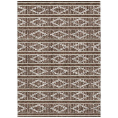 Lume Brown Washable Indoor-Outdoor Rug-Outdoor Rugs-LOOMLAN Rugs-2'6" x 3'10"-LOOMLAN