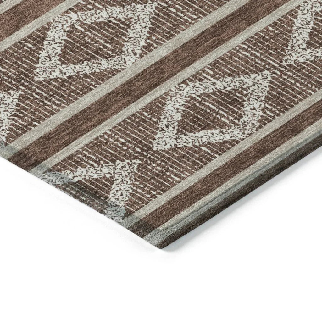 Lume Brown Washable Indoor-Outdoor Rug-Outdoor Rugs-LOOMLAN Rugs-LOOMLAN