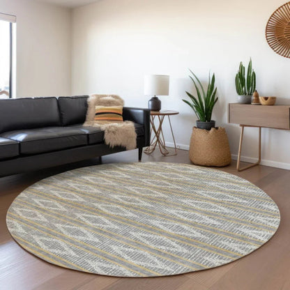 Lume Gray Washable Indoor-Outdoor Rug-Outdoor Rugs-LOOMLAN Rugs-LOOMLAN