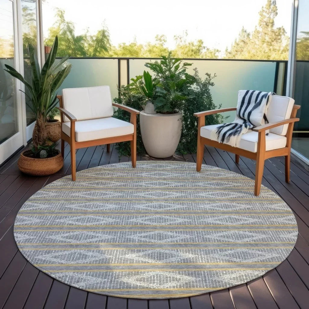 Lume Gray Washable Indoor-Outdoor Rug-Outdoor Rugs-LOOMLAN Rugs-LOOMLAN