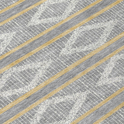 Lume Gray Washable Indoor-Outdoor Rug-Outdoor Rugs-LOOMLAN Rugs-LOOMLAN