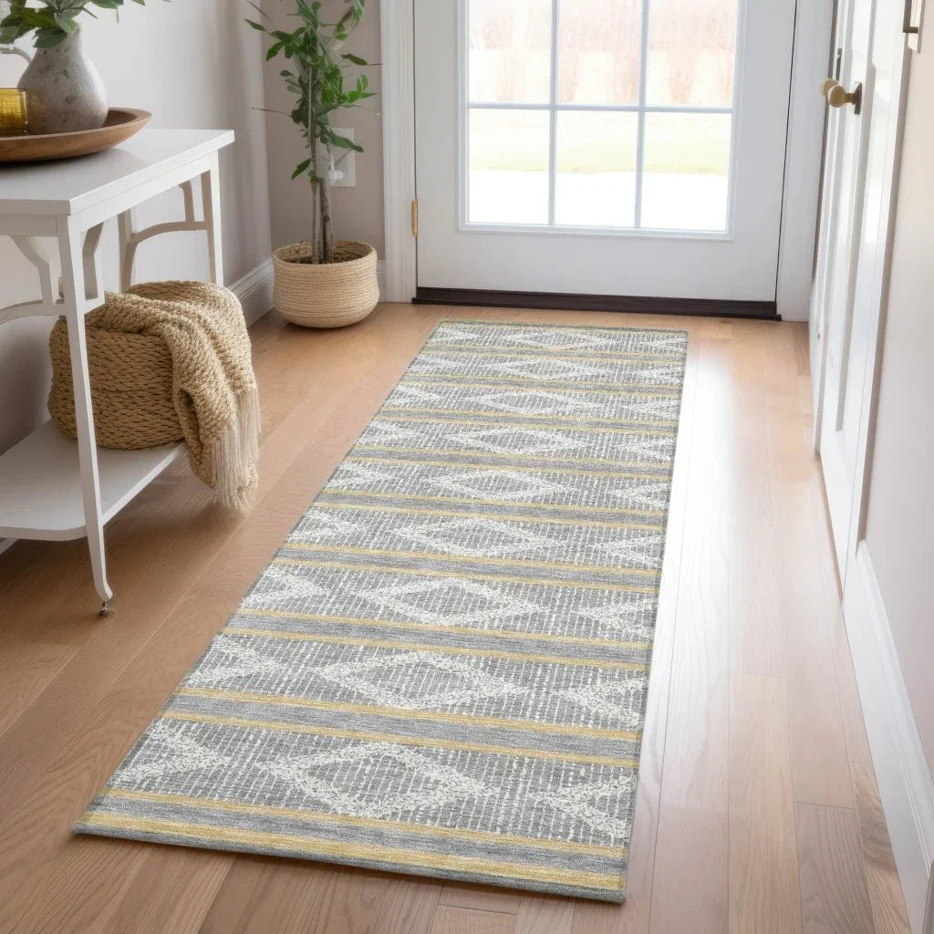 Lume Gray Washable Indoor-Outdoor Rug-Outdoor Rugs-LOOMLAN Rugs-LOOMLAN