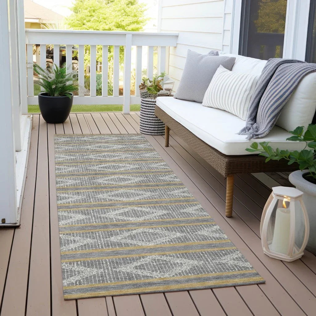 Lume Gray Washable Indoor-Outdoor Rug-Outdoor Rugs-LOOMLAN Rugs-LOOMLAN