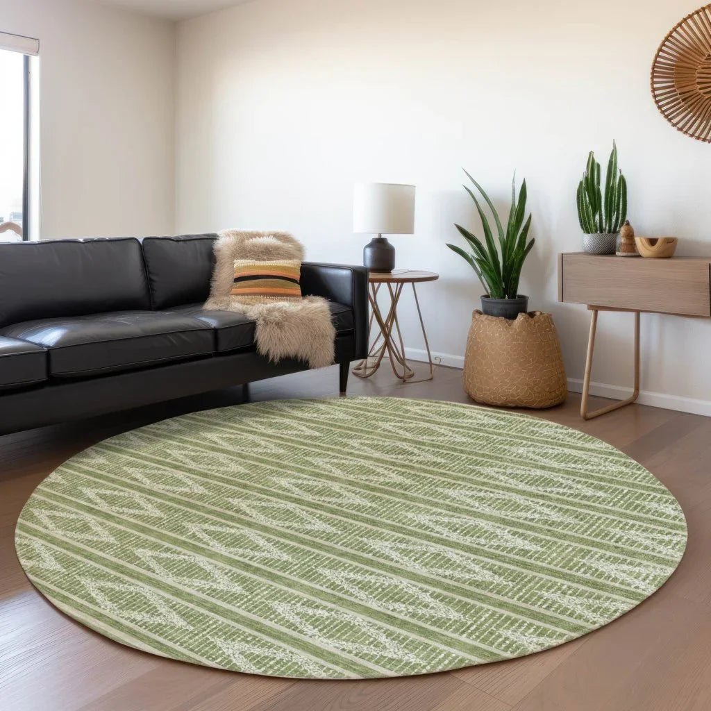 Lume Green Washable Indoor-Outdoor Rug-Outdoor Rugs-LOOMLAN Rugs-LOOMLAN