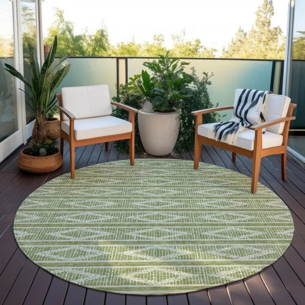 Lume Green Washable Indoor-Outdoor Rug-Outdoor Rugs-LOOMLAN Rugs-LOOMLAN