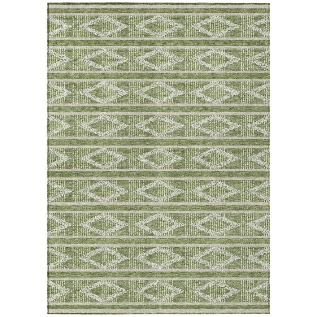 Lume Green Washable Indoor-Outdoor Rug-Outdoor Rugs-LOOMLAN Rugs-2'6" x 3'10"-LOOMLAN