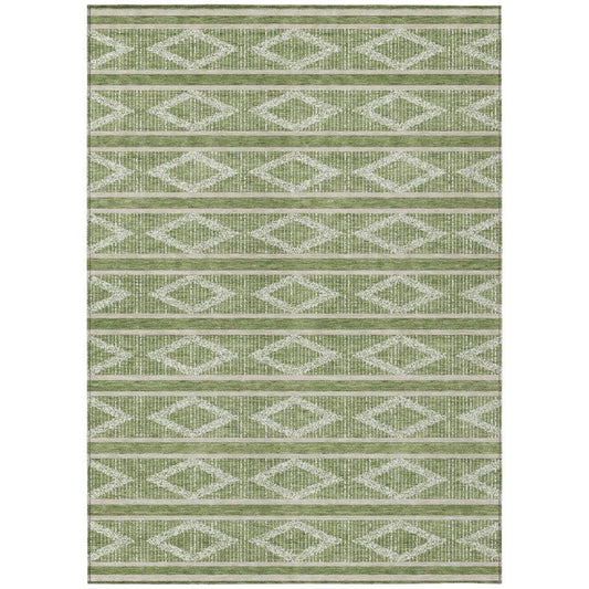 Lume Green Washable Indoor-Outdoor Rug-Outdoor Rugs-LOOMLAN Rugs-2'6" x 3'10"-LOOMLAN