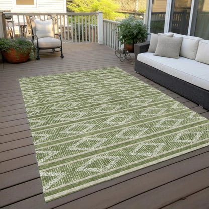 Lume Green Washable Indoor-Outdoor Rug-Outdoor Rugs-LOOMLAN Rugs-LOOMLAN