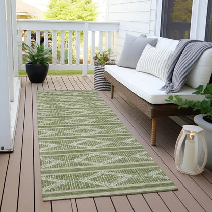 Lume Green Washable Indoor-Outdoor Rug-Outdoor Rugs-LOOMLAN Rugs-LOOMLAN