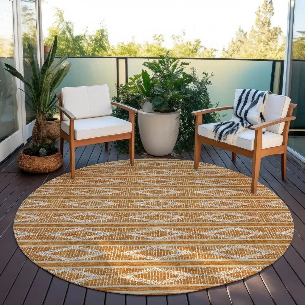 Lume Orange Washable Indoor-Outdoor Rug-Outdoor Rugs-LOOMLAN Rugs-LOOMLAN