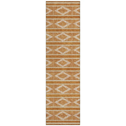 Lume Orange Washable Indoor-Outdoor Rug-Outdoor Rugs-LOOMLAN Rugs-2'3" x 7'6"-LOOMLAN