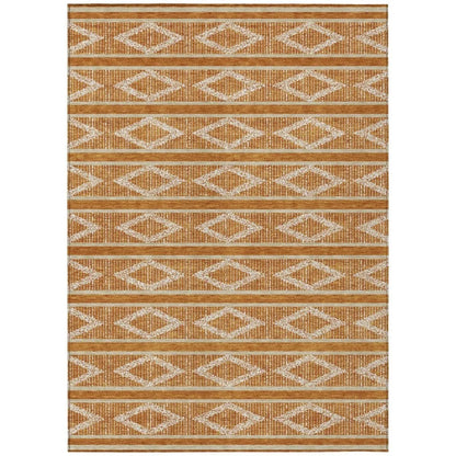Lume Orange Washable Indoor-Outdoor Rug-Outdoor Rugs-LOOMLAN Rugs-2'6" x 3'10"-LOOMLAN