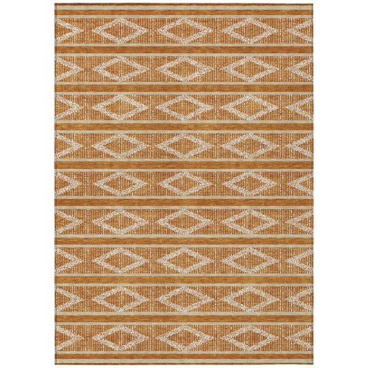 Lume Orange Washable Indoor-Outdoor Rug-Outdoor Rugs-LOOMLAN Rugs-2'6" x 3'10"-LOOMLAN