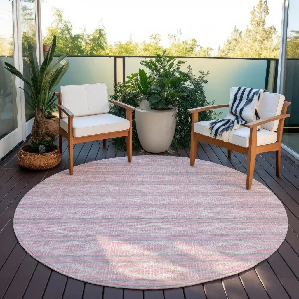 Lume Pink Washable Indoor-Outdoor Rug-Outdoor Rugs-LOOMLAN Rugs-LOOMLAN