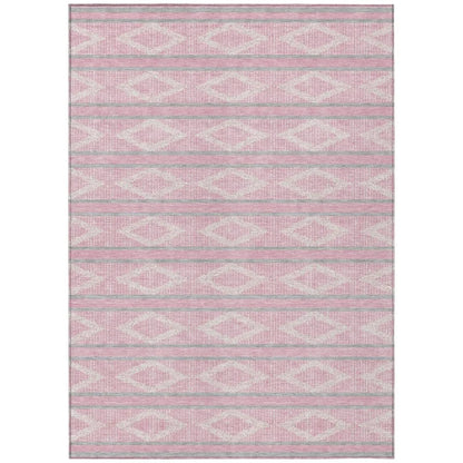 Lume Pink Washable Indoor-Outdoor Rug-Outdoor Rugs-LOOMLAN Rugs-2'6" x 3'10"-LOOMLAN