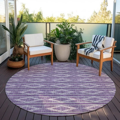 Lume Purple Washable Indoor-Outdoor Rug-Outdoor Rugs-LOOMLAN Rugs-LOOMLAN