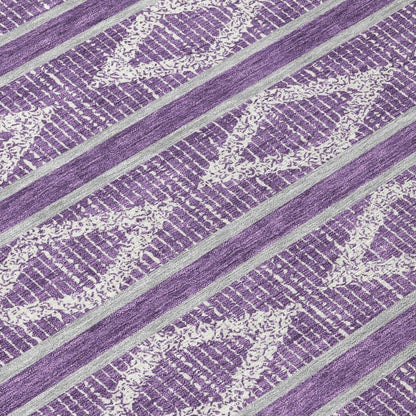 Lume Purple Washable Indoor-Outdoor Rug-Outdoor Rugs-LOOMLAN Rugs-LOOMLAN