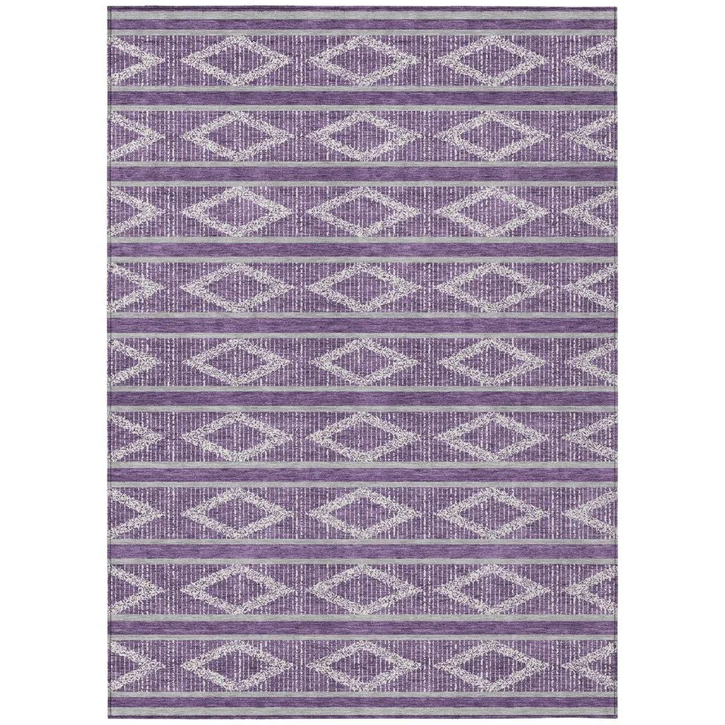 Lume Purple Washable Indoor-Outdoor Rug-Outdoor Rugs-LOOMLAN Rugs-2'6" x 3'10"-LOOMLAN