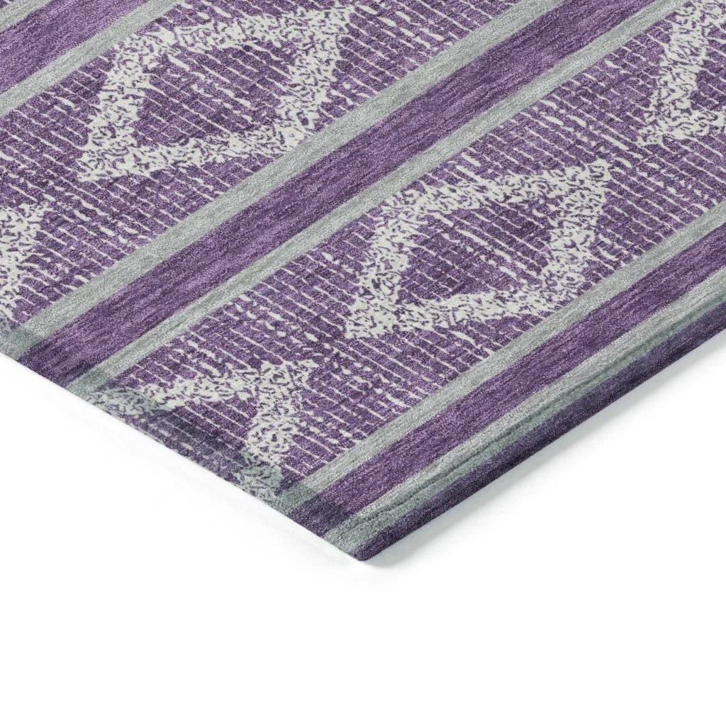 Lume Purple Washable Indoor-Outdoor Rug-Outdoor Rugs-LOOMLAN Rugs-LOOMLAN
