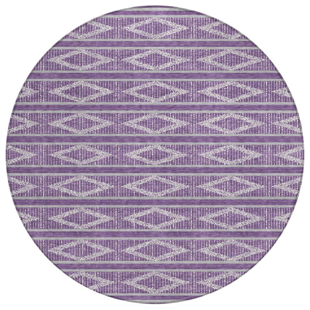 Lume Purple Washable Indoor-Outdoor Rug-Outdoor Rugs-LOOMLAN Rugs-8' x 8'-LOOMLAN