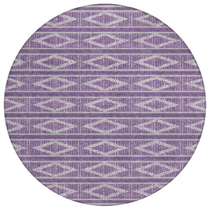 Lume Purple Washable Indoor-Outdoor Rug-Outdoor Rugs-LOOMLAN Rugs-8' x 8'-LOOMLAN