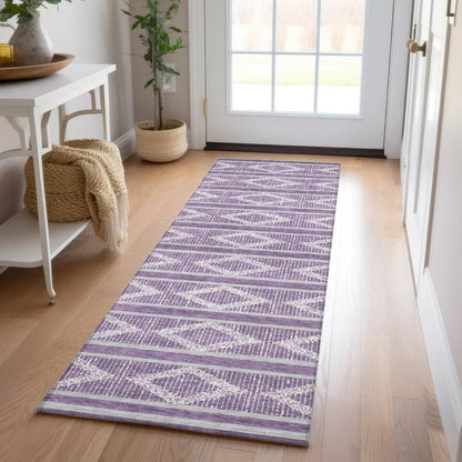Lume Purple Washable Indoor-Outdoor Rug-Outdoor Rugs-LOOMLAN Rugs-LOOMLAN