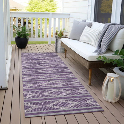 Lume Purple Washable Indoor-Outdoor Rug-Outdoor Rugs-LOOMLAN Rugs-LOOMLAN