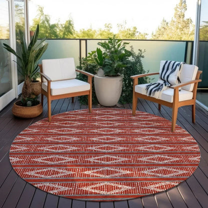 Lume Red Washable Indoor-Outdoor Rug-Outdoor Rugs-LOOMLAN Rugs-LOOMLAN