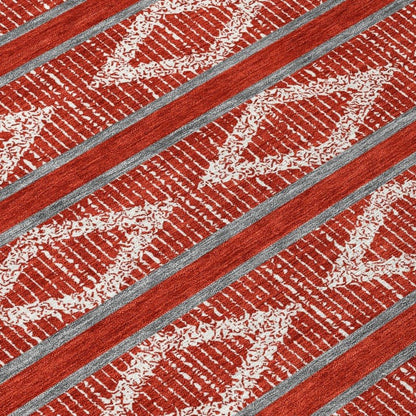 Lume Red Washable Indoor-Outdoor Rug-Outdoor Rugs-LOOMLAN Rugs-LOOMLAN