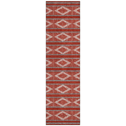Lume Red Washable Indoor-Outdoor Rug-Outdoor Rugs-LOOMLAN Rugs-2'3" x 7'6"-LOOMLAN