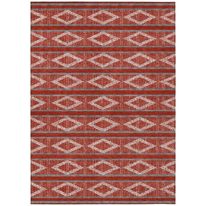 Lume Red Washable Indoor-Outdoor Rug-Outdoor Rugs-LOOMLAN Rugs-2'6" x 3'10"-LOOMLAN