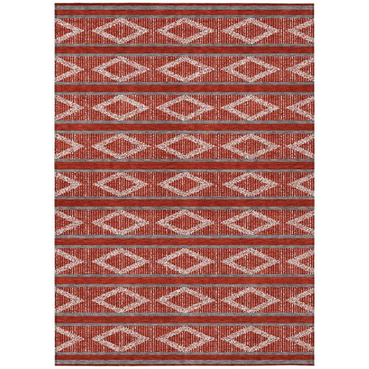 Lume Red Washable Indoor-Outdoor Rug-Outdoor Rugs-LOOMLAN Rugs-2'6" x 3'10"-LOOMLAN