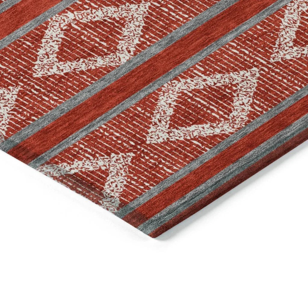 Lume Red Washable Indoor-Outdoor Rug-Outdoor Rugs-LOOMLAN Rugs-LOOMLAN