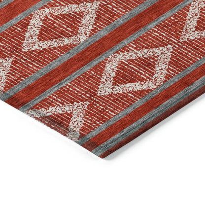 Lume Red Washable Indoor-Outdoor Rug-Outdoor Rugs-LOOMLAN Rugs-LOOMLAN