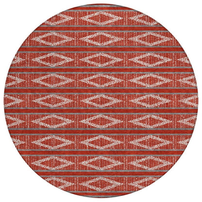 Lume Red Washable Indoor-Outdoor Rug-Outdoor Rugs-LOOMLAN Rugs-8' x 8'-LOOMLAN