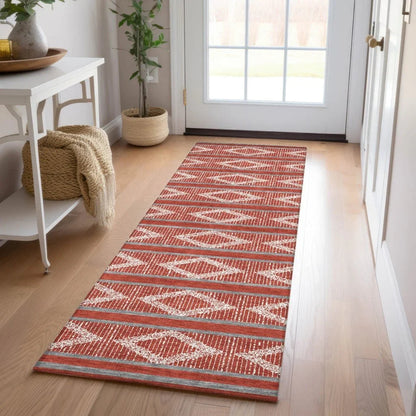 Lume Red Washable Indoor-Outdoor Rug-Outdoor Rugs-LOOMLAN Rugs-LOOMLAN