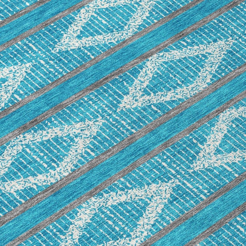 Lume Teal Washable Indoor-Outdoor Rug-Outdoor Rugs-LOOMLAN Rugs-LOOMLAN