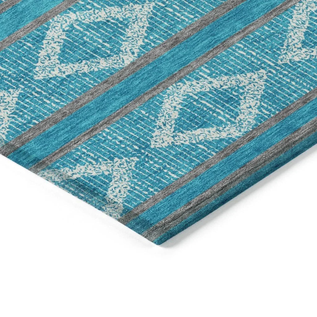 Lume Teal Washable Indoor-Outdoor Rug-Outdoor Rugs-LOOMLAN Rugs-LOOMLAN