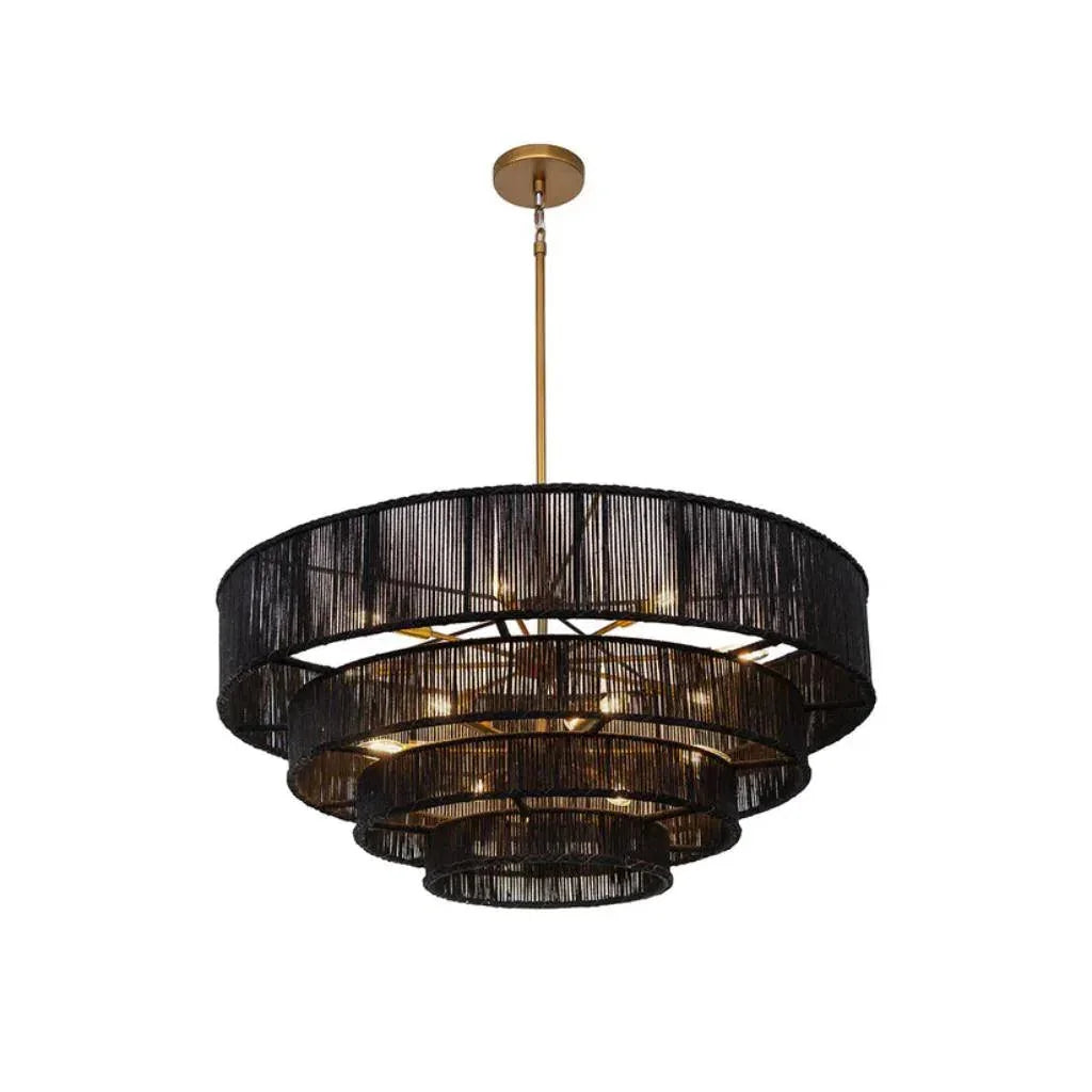 Lumina Handmade Jute Chandelier - LOOMLAN - SUNPAN - Chandeliers