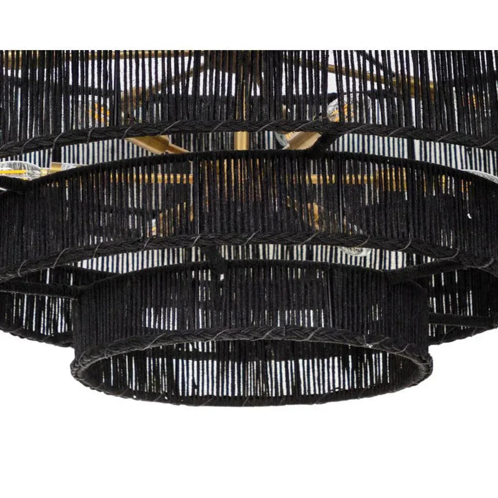 Lumina Handmade Jute Chandelier - LOOMLAN - SUNPAN - Chandeliers
