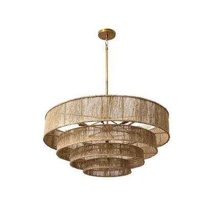 Lumina Handmade Jute Chandelier - LOOMLAN - SUNPAN - Chandeliers