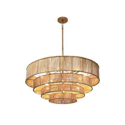 Lumina Handmade Jute Chandelier - LOOMLAN - SUNPAN - Chandeliers