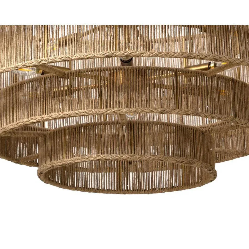 Lumina Handmade Jute Chandelier - LOOMLAN - SUNPAN - Chandeliers
