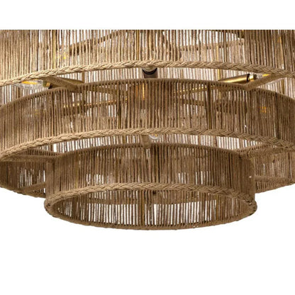 Lumina Handmade Jute Chandelier - LOOMLAN - SUNPAN - Chandeliers
