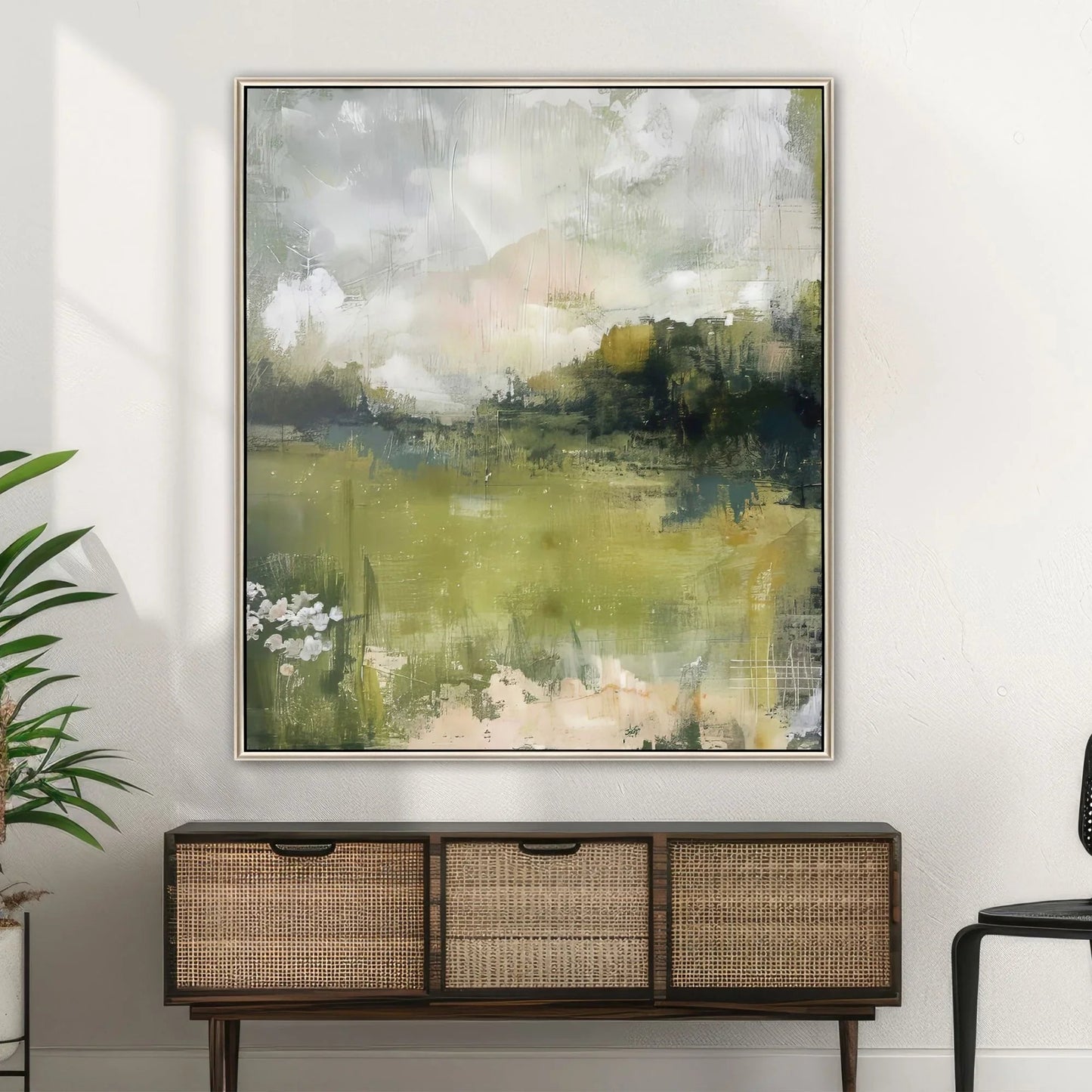 Luminous Landscape Green Canvas Art