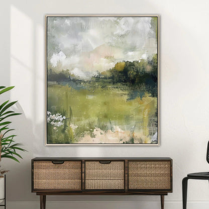 Luminous Landscape Green Canvas Art