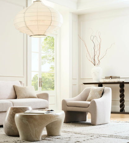 Luna Concrete Brown Accent Table