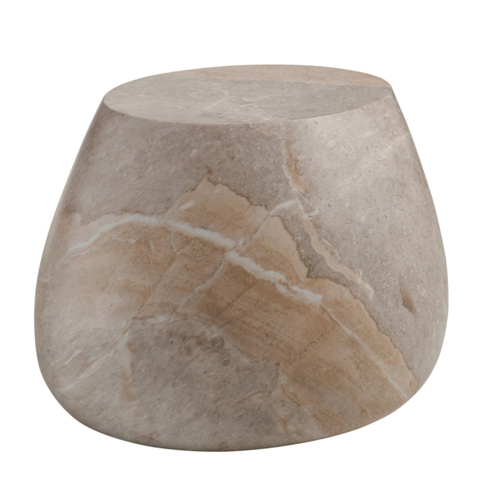 Luna Concrete Brown Accent Table
