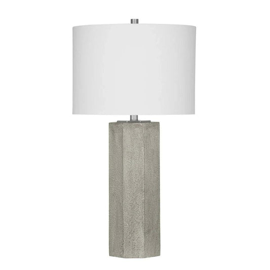 Luna Grey Cement Body Table Lamp - LOOMLAN - Bassett Mirror - Table Lamps